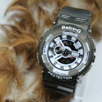 Jual Jam Tangan Pria Wanita Baby G Ga 110 Transparan Black Murah
