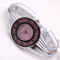 Jual Jam Tangan Pria Wanita Cewek Murah Swarovski Sk113 Rantai Silver Pin Murah