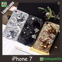 Jual Case Glitter Bling Swan with Diamond iPhone 7 Hard Back Case Swarovski Murah