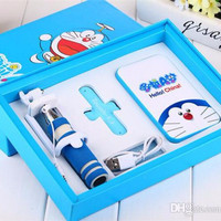 Jual TERMURAH! DORAEMON POWERBANK GIFT SET TONGSIS KABEL MINI KADO UNIK Murah