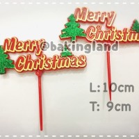 Jual hiasan kue natal merry christmas pohon (HC) Murah