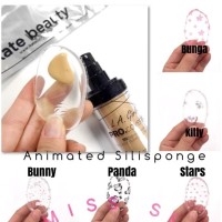 Jual Square Silisponge Square Make Up / Silicone Sponge Kotak Bening Murah