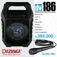 Jual Speaker Aktif Portable Bluetooth Karaoke and Radio Dazumba DW186 Murah