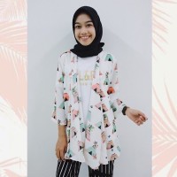 Jual Outer Kimono motif Waerebo White Murah