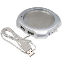 Jual Mediatech USB Hub Penghangat Minum 4 port Warmer Silver ( 69950 ) Murah