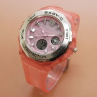 Jual Jam Tangan Wanita Casio Baby-G BGA-220 #6 Pink Silver Murah
