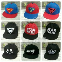 Jual Topi Snapback Anak ( Boy hiphop canvas superhero Starwars ) Murah