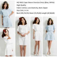 Jual 14612 Cape Sleeve Oversize Dress Dress KODE vc9994 Murah