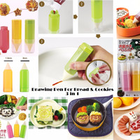 Jual 3 in1 Drawing Pen For Bread, Cookies & Bento Murah