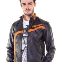MURAH !!! Jaket Pria Jaket Kulit Ferrari Hitam