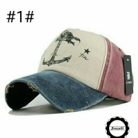 Jual Topi Baseball / Topi Anchor / Baseball Caps Murah / Topi Denim Pria Murah