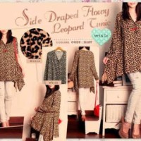 Jual MC31189 Side Drapped Leopard Tunic KODE TR2470 Murah