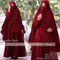 Murah Azzahra Syar'i Gamis Setelan Khimar Plus Niqab Original DNA