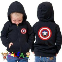 Jual Jaket Hoodie Zipper Sweater Anak Captain America Untuk Usia 6-9 Tahun Murah