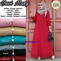 Jual Murah Yusie Maxi Dress Gamis Muslim Cutting Laser Jumbo Size LD 120cm Murah