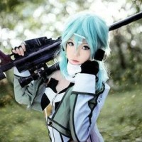 Jual Fullset Kostum Cosplay Sinon GGO Sword Art Online Murah