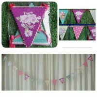 Jual SHABBY CHIC BUNTING DOUBLE SIDED BANNER Murah