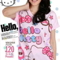 Jual A2362 KSHK70 Kaos Atasan Hello Kitty Pink Pop KODE D2362 Murah