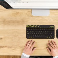 Jual Logitech MK240 Nano Receiver Wireless Mouse Keyboard BLACK Murah