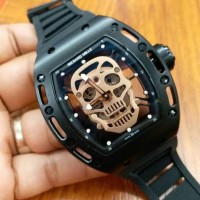 Jual jam tangan pria richard mille black metic super premium garansi 6bln Murah