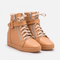 Jual Khidima Light Brown Sneaker Wedges Murah