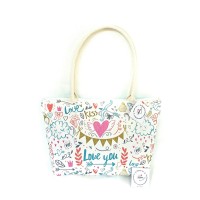 Jual Tote Bag Kanvas Oleh-Oleh Souvenir Jakarta love Murah