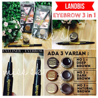 Jual LANDBIS EYEBROW GEL 3 in1 with eyeliner + BRUSH Murah