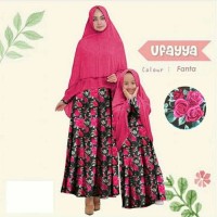 Jual gamis couple mom and kid ufaya maroon, fanta, navy, turkis Murah