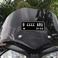 Jual Sticker Cutting Visor windshield NMAX Skotlet Plat Plate Nomor Polisi Murah