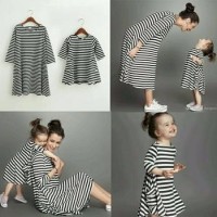 Jual EXCLUSIVE CP DRESS SALUR MOM KID COUPLE IBU DAN ANAK BAJU PASANGAN TE Murah