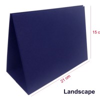 Tatakan / Kaki Kalender Meja Linen Biru Ukuran 21x15cm Landscape