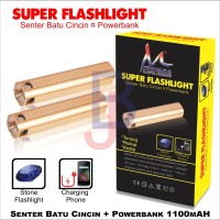 Jual SENTER GEMSTONE SUPER TERANG + POWERBANK 1100 Mah Murah