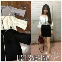 Jual List Sabrina Bahan twiscone fit to L Murah