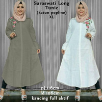 Jual Terlaris 6871 saraswati long tunic/baju tunik murah/atasan muslim wani Murah