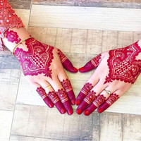 Jual CETAKAN Tangan Henna Nail art golecha unlimited Murah