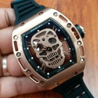 Jual jam tangan pria super mewah bestseller richard mille skull metic Murah