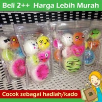 Jual Squishy Pouch Isi 5 (Paket),Squishy Donat Medium,Bun,Coin,Love Murah