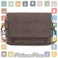 Jual POLO Tas Selempang Pria Model Wide Small Brown Murah