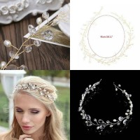 Jual Headpiece Hiasan rambut sanggul crown mutiara kristal hair accessories Murah