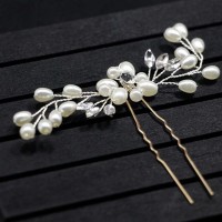 Jual Tusuk Konde hiasan rambut sanggul headpiece mutiara bunga hairpin Murah