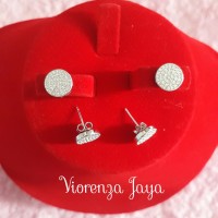 ANTING TUSUK PERAK 925 / PERHIASAN SILVER WANITA LAPIS EMAS PUTIH