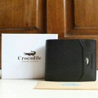 DOMPET PENDEK IMPORT, 100% ORIGINAL LEATHER |CROCODILE 0038 BLACK