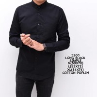 Kemeja Polos Hitam Cowok Panjang Kerja kantor Slimfit / Baju Pria