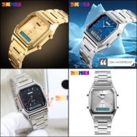 Jual Jam Tangan Wanita SKMEI Stainless Steel Casio Calculator Alba Bonia Murah