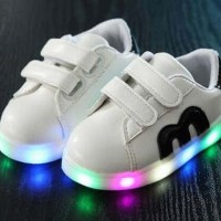 Jual Led shoes full m black , bagus bgt aslinya size 31-35 Murah