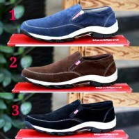 Jual sepatu casual selop slip on slop kickers tracky kulit suede Murah
