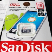 Micro SD Sandisk Ultra 16GB 48MB/s C10 UHS1 Non Adaptor Murah Surabaya