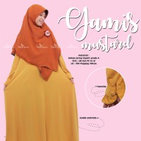 Gamis Payung Syari Polos Bahan Jersey Korea Yellow