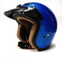 Helm Retro / Helm Classic / Helm Bogo / Helm Vespa Ava Blue Glossy