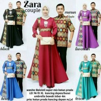 BATIK COUPLE SARIMBIT SERAGAM PESTA HIJAB BAJU PASANGAN GAMIS MUSLIM